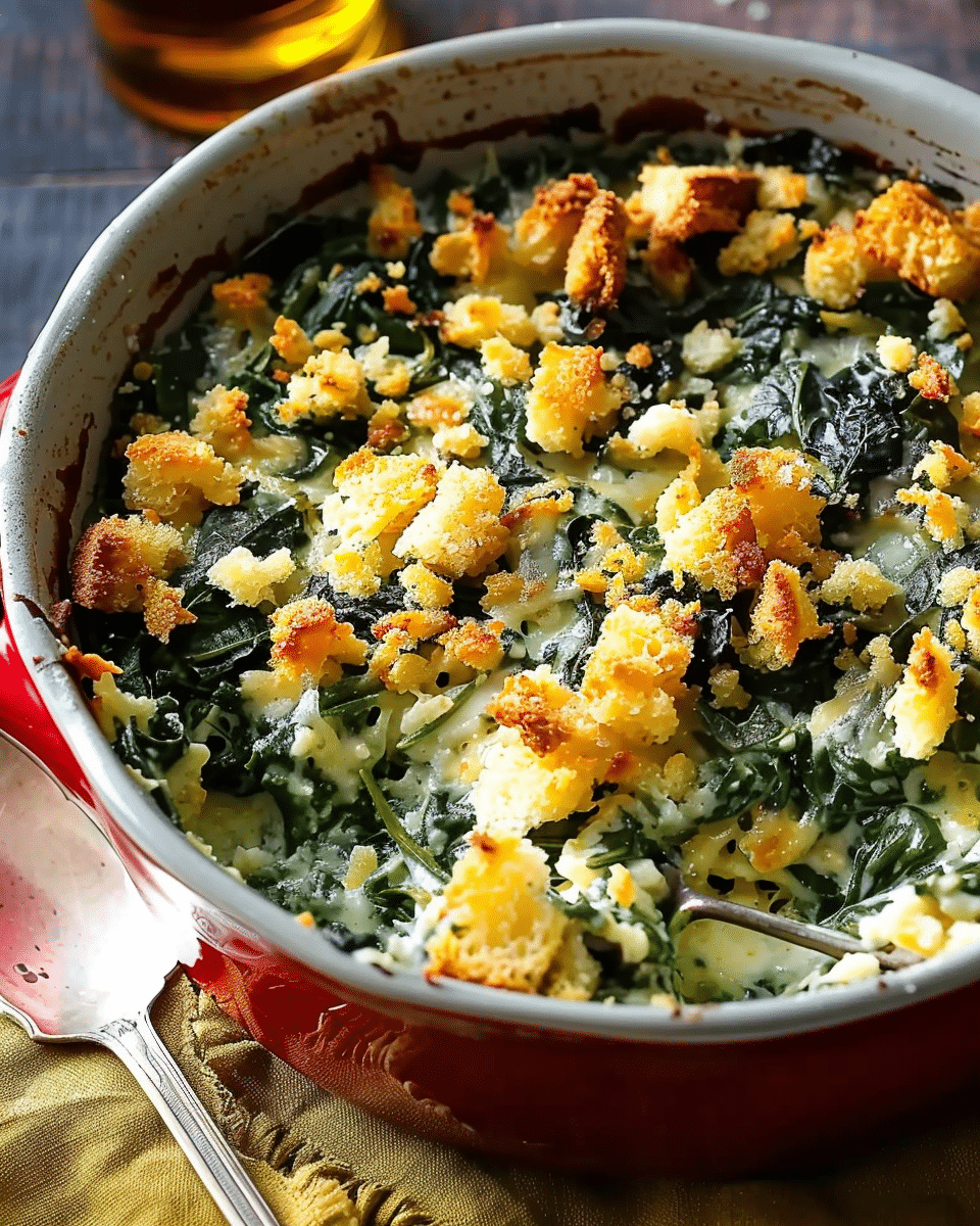 Crunchy Spinach Casserole