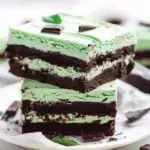 Fudgy Flourless Mint-Chocolate Brownies