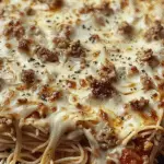 Baked Cream Cheese Spaghetti Casserole