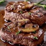 Beef Steaks with Mushroom Sauce