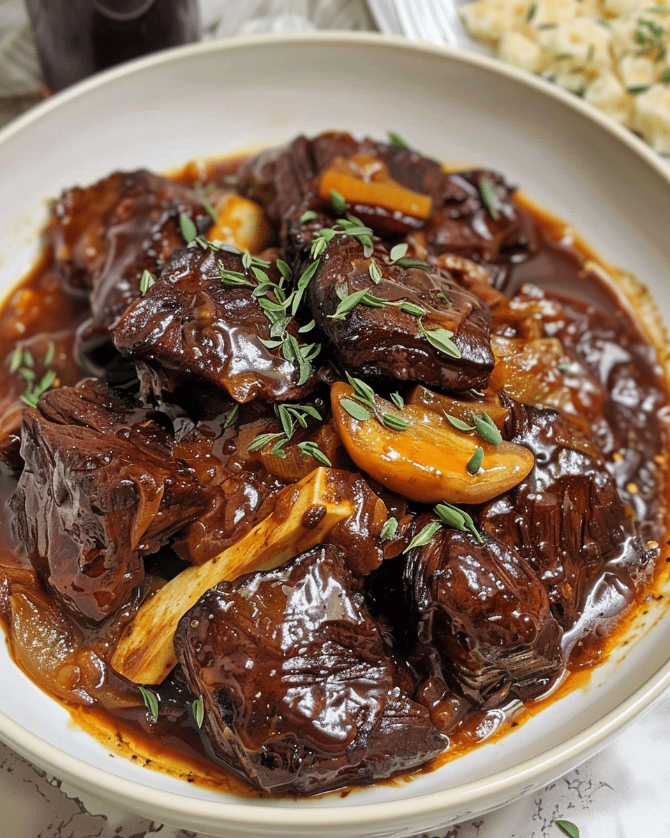 Braised Flanken Beef Short Ribs
