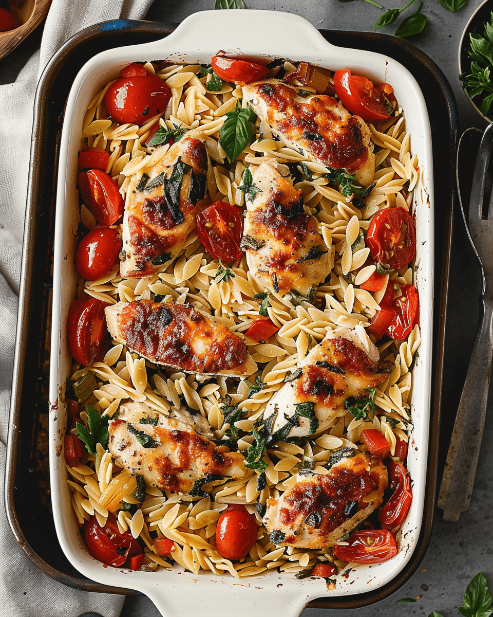 Chicken Orzo Bake