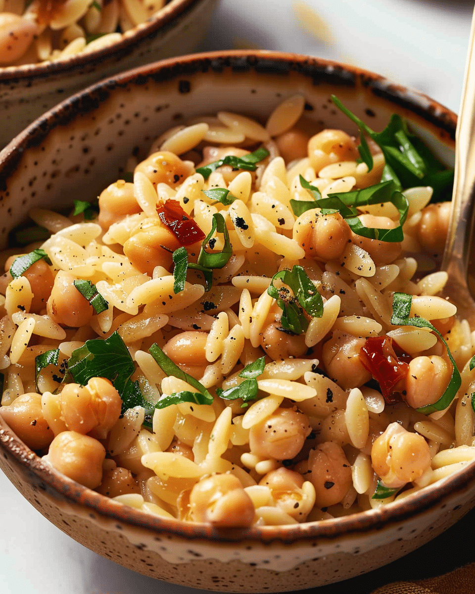 Marry Me Chickpeas and Orzo