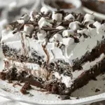 Marshmallow Chocolate Poke Cake
