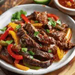 Mexican Braised Beef with Peppers and Onions