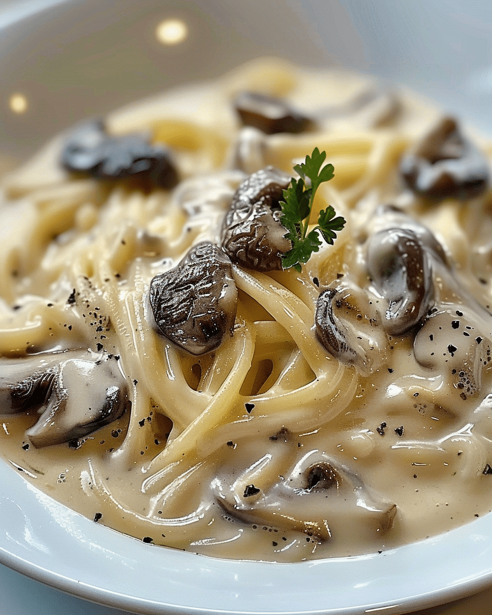 Morel Mushroom Cream Sauce with Pasta