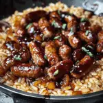 One-Pan Sweet & Tangy BBQ Sausage Rice