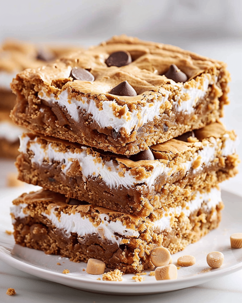 Peanut Butter S’mores Blondies