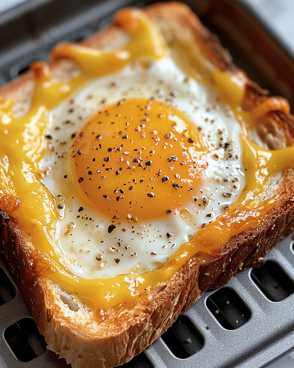 Air Fryer Egg and Cheese Toast