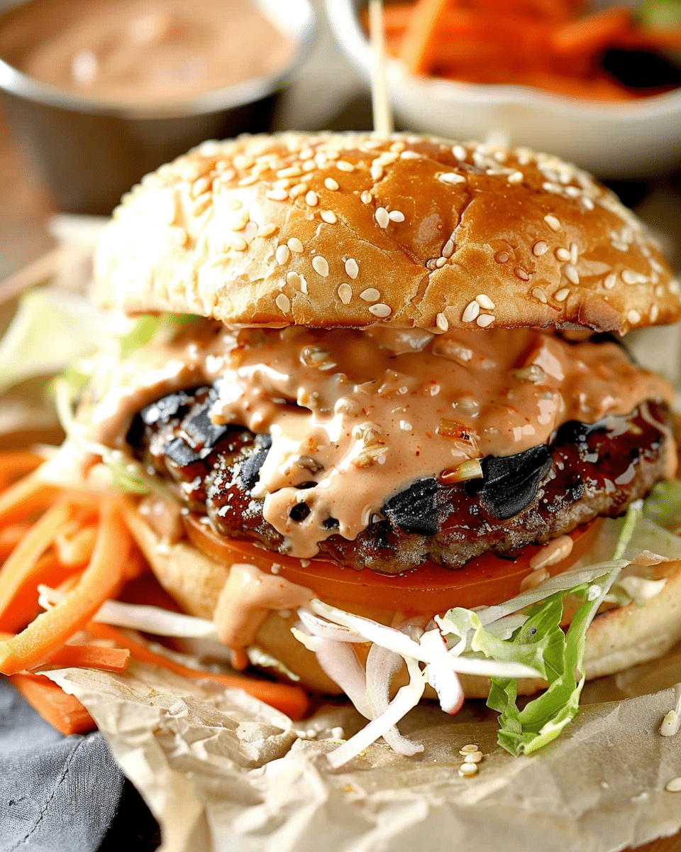 Asian Burger with Hoisin Ketchup