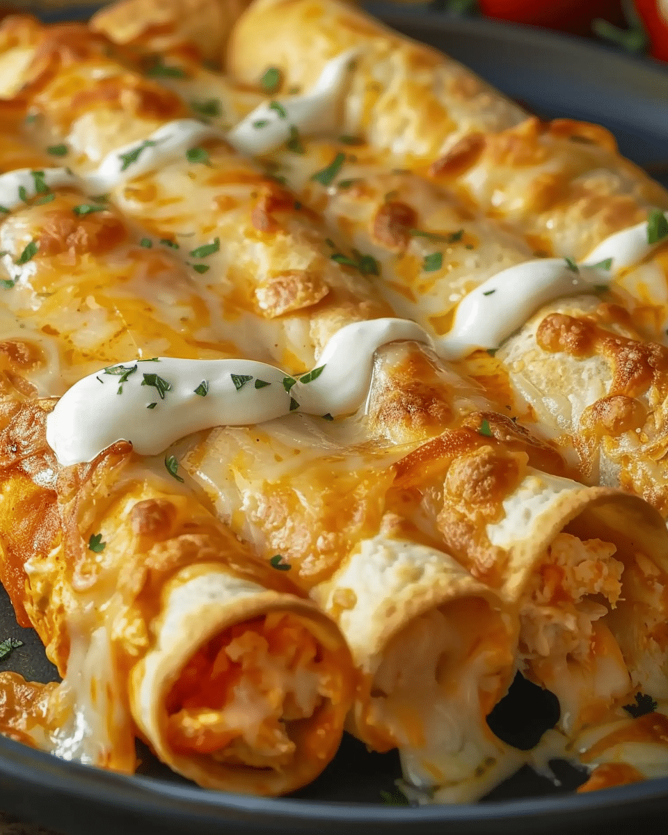 Baked Cream Cheese Chicken Taquitos