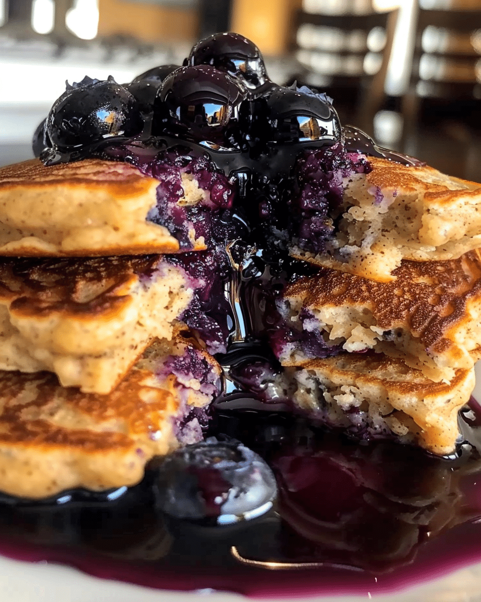 Blueberry Oatmeal Pancakes