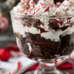 Candy Cane Brownie Trifle