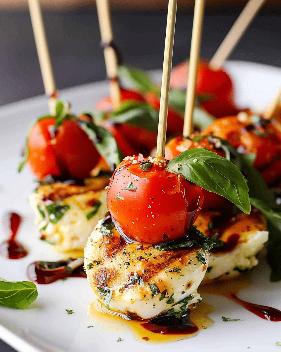 Caprese Salad Skewers Appetizer