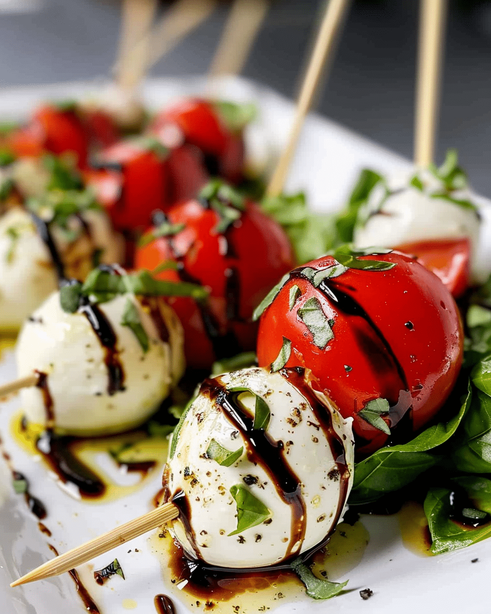 Caprese Salad Skewers Appetizer
