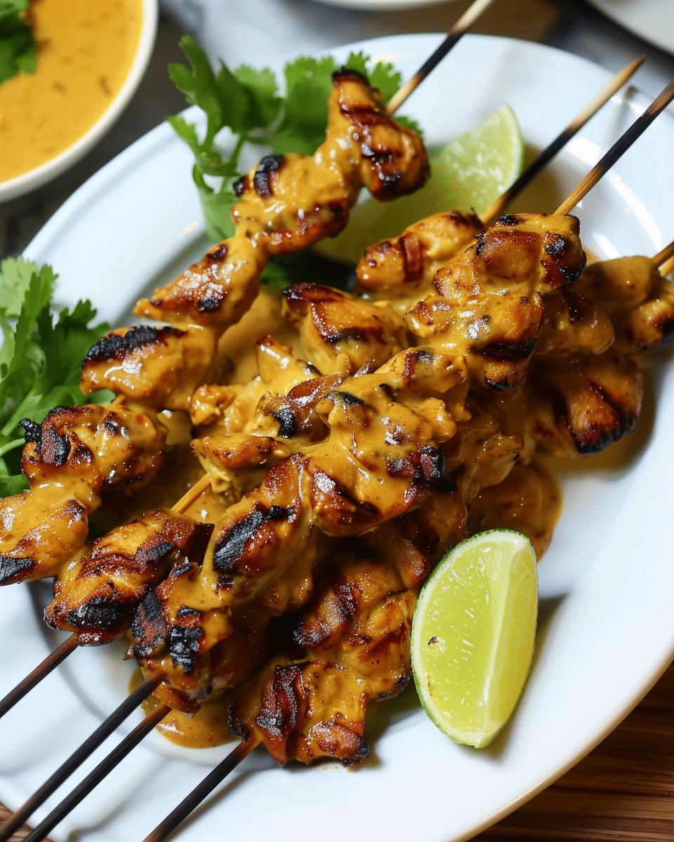Chicken Satay with Peanut Sauce
