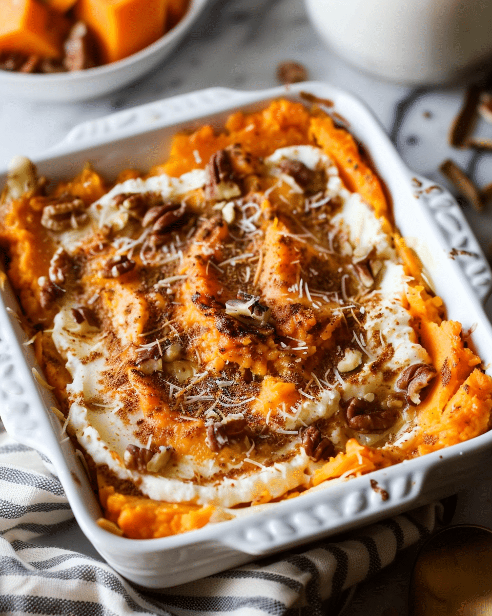 Cottage Cheese and Sweet Potato Casserole