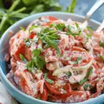 Creamy Tomato Basil & Sweet Onion Salad: Fresh and Flavorful