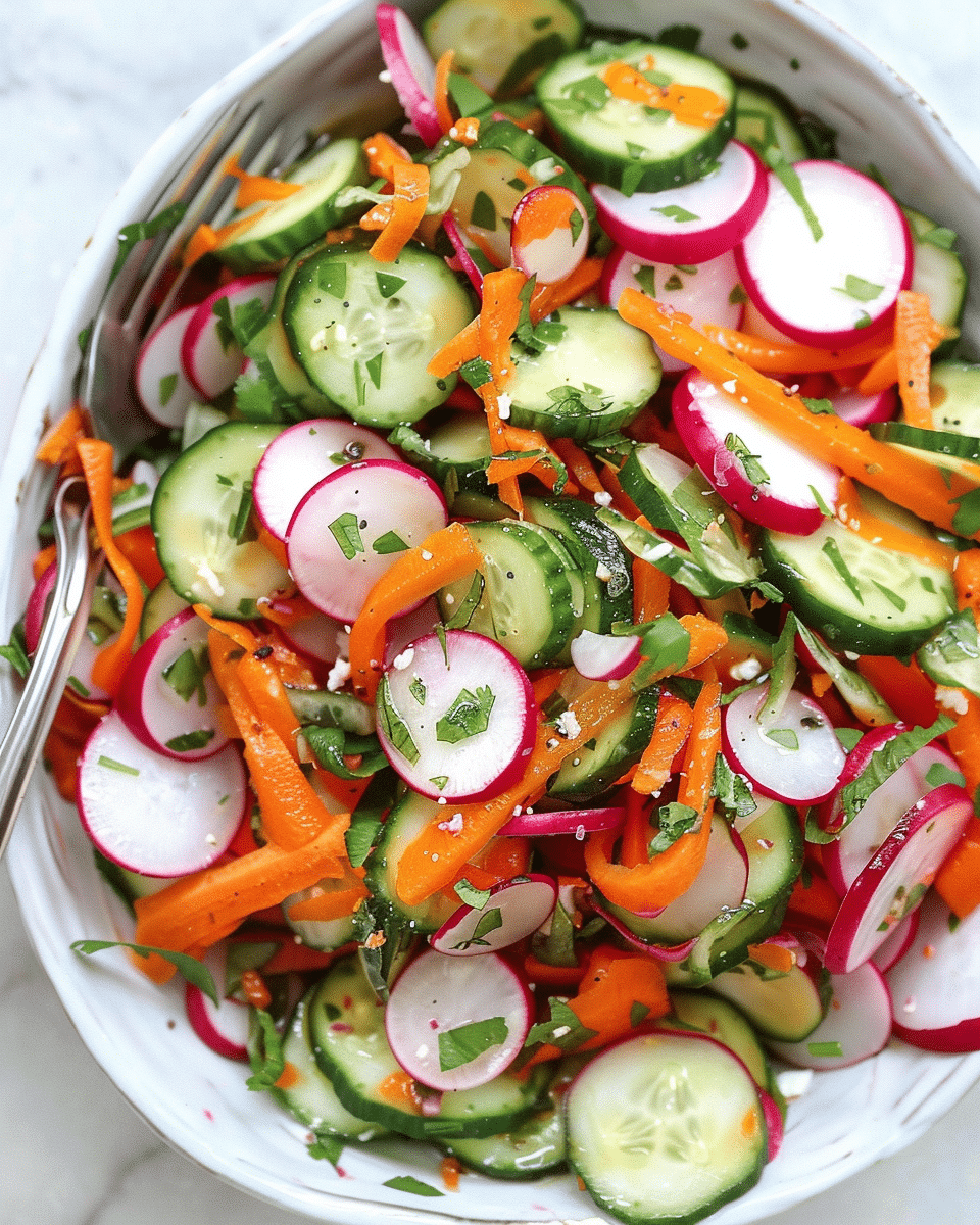 Cucumber, Carrot, and Radish Salad