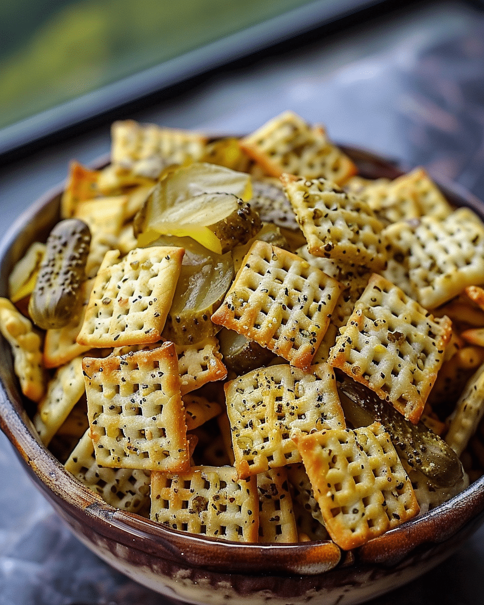 Dill Pickle Chex Mix: A Tangy Snack Sensation