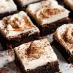 Gingerbread Brownies with Eggnog Cream Cheese Frosting
