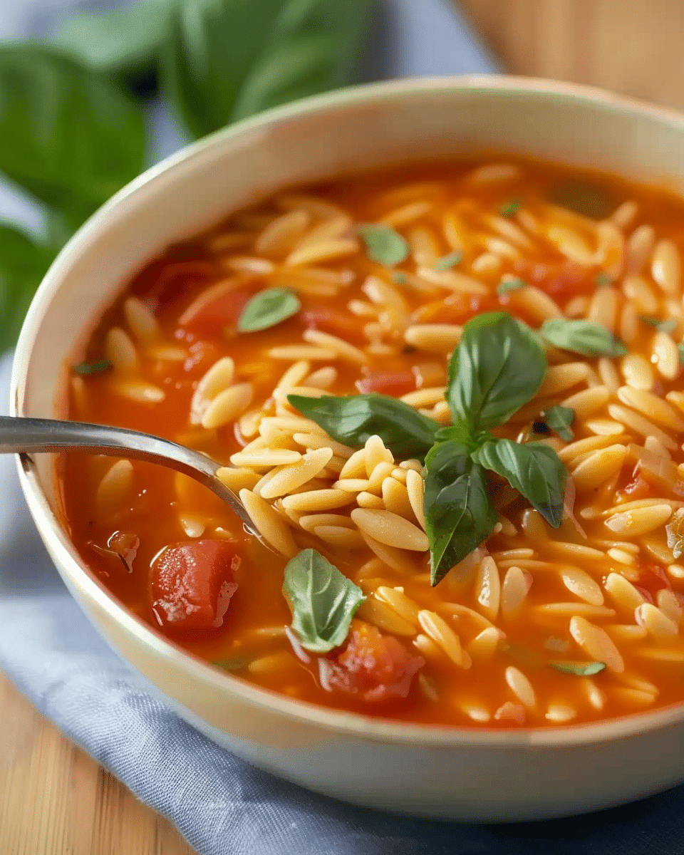 Hearty Tomato Orzo Soup