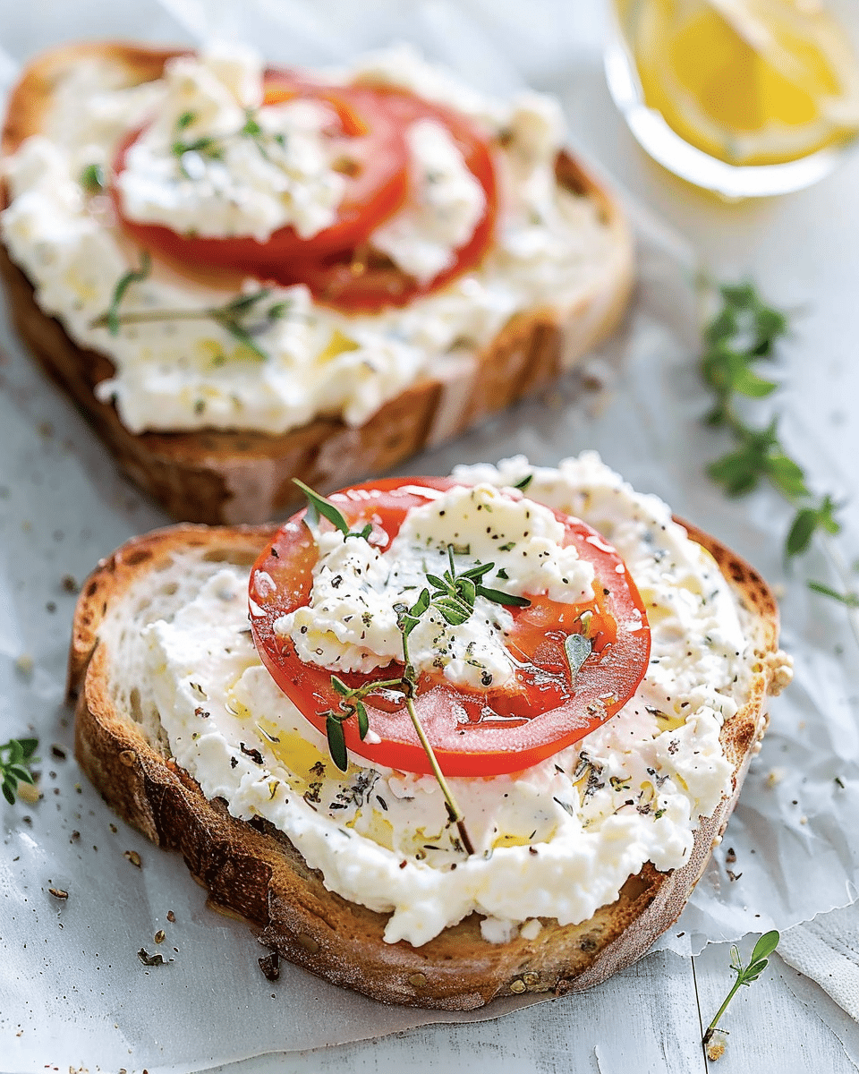 Herbed Ricotta and Tomato Toast