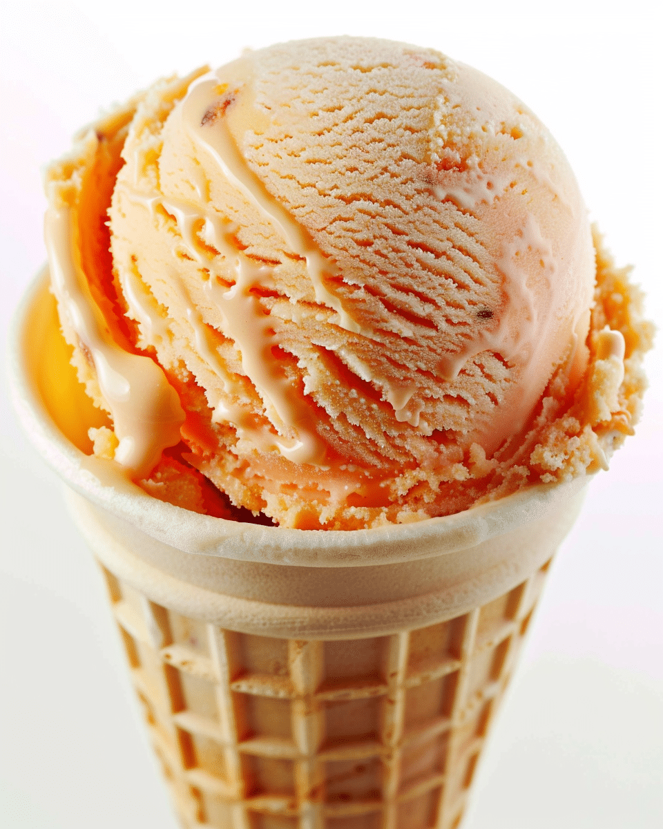 Homemade Peach Ice Cream