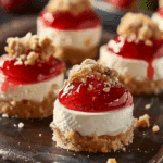 Mini Strawberry Crunch Cheesecake Bites