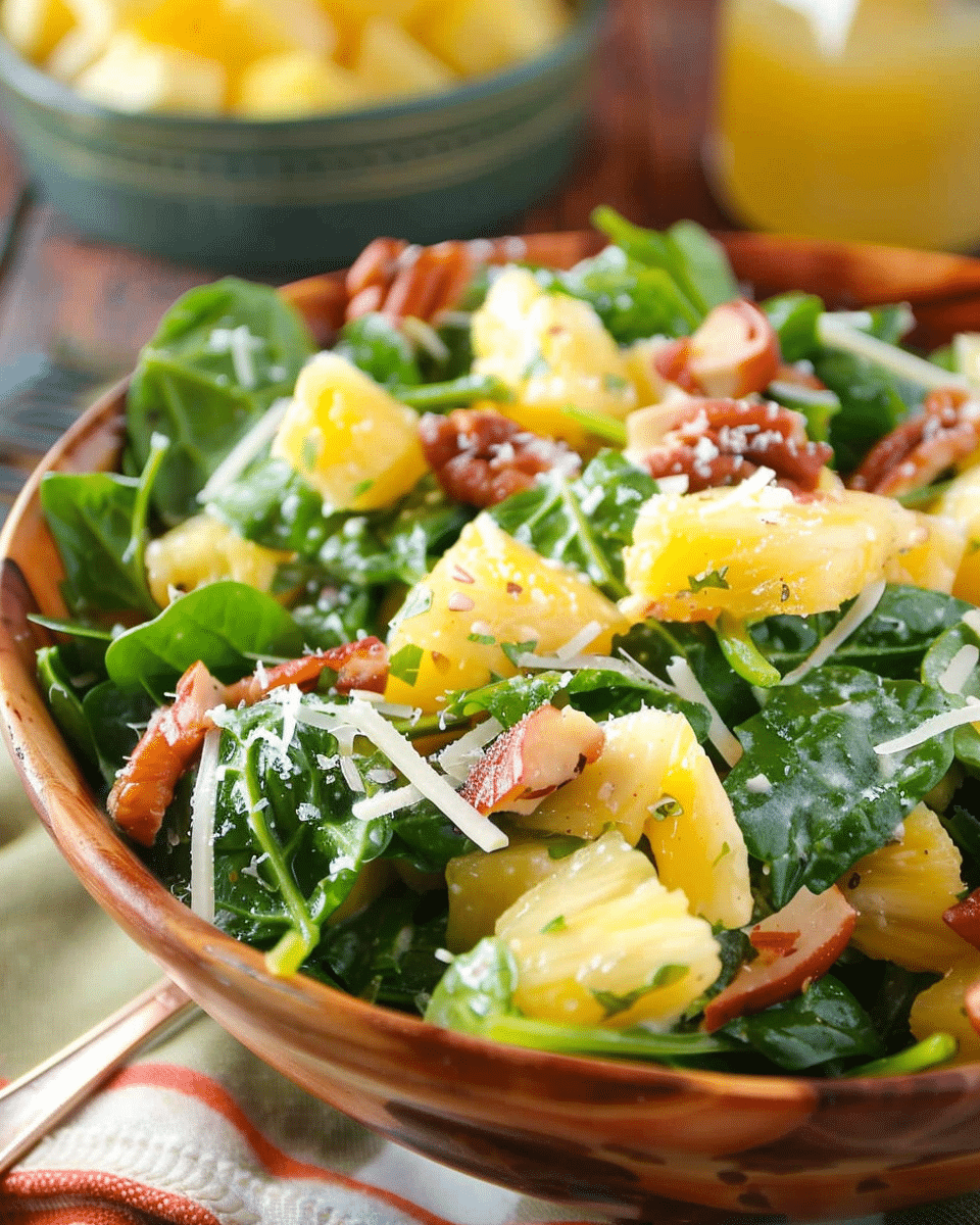 Pineapple Spinach Salad