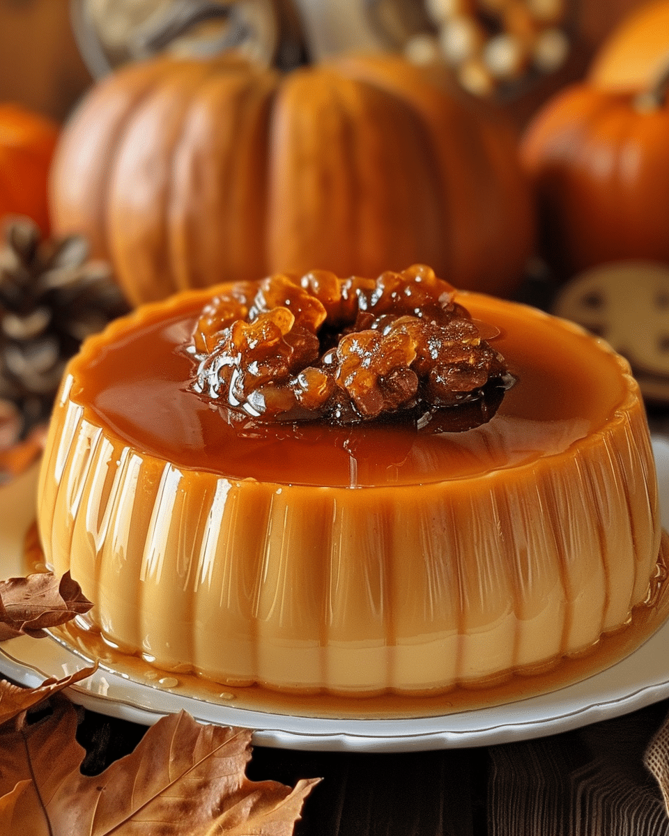 Pumpkin Flan with Caramel