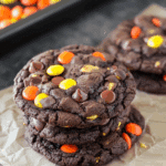 Reese’s Pieces Double Chocolate Chip Cookies