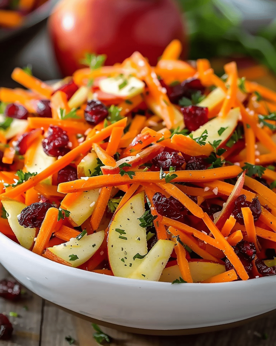 Refreshing Apple Cranberry Carrot Salad