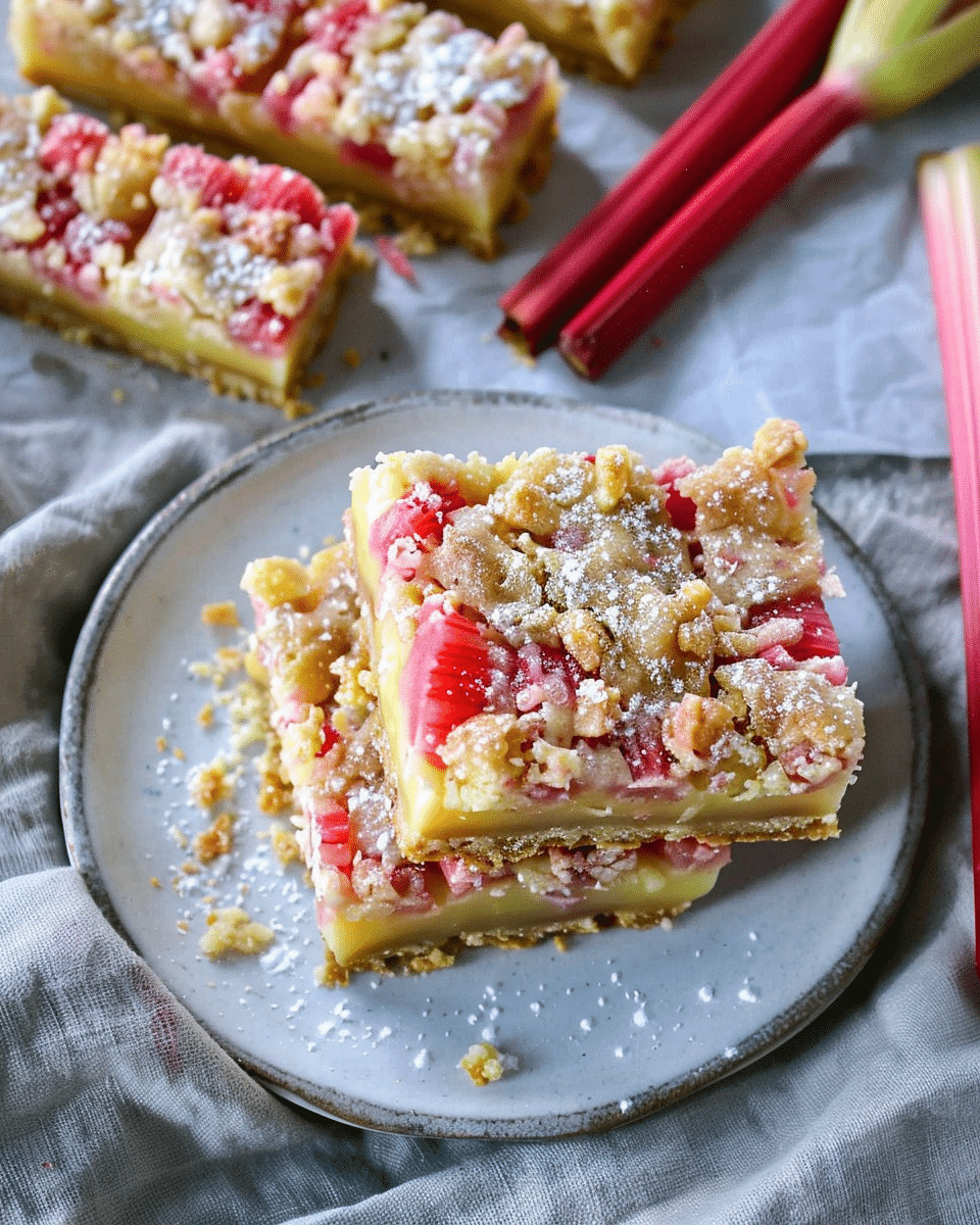Rhubarb Custard Bars