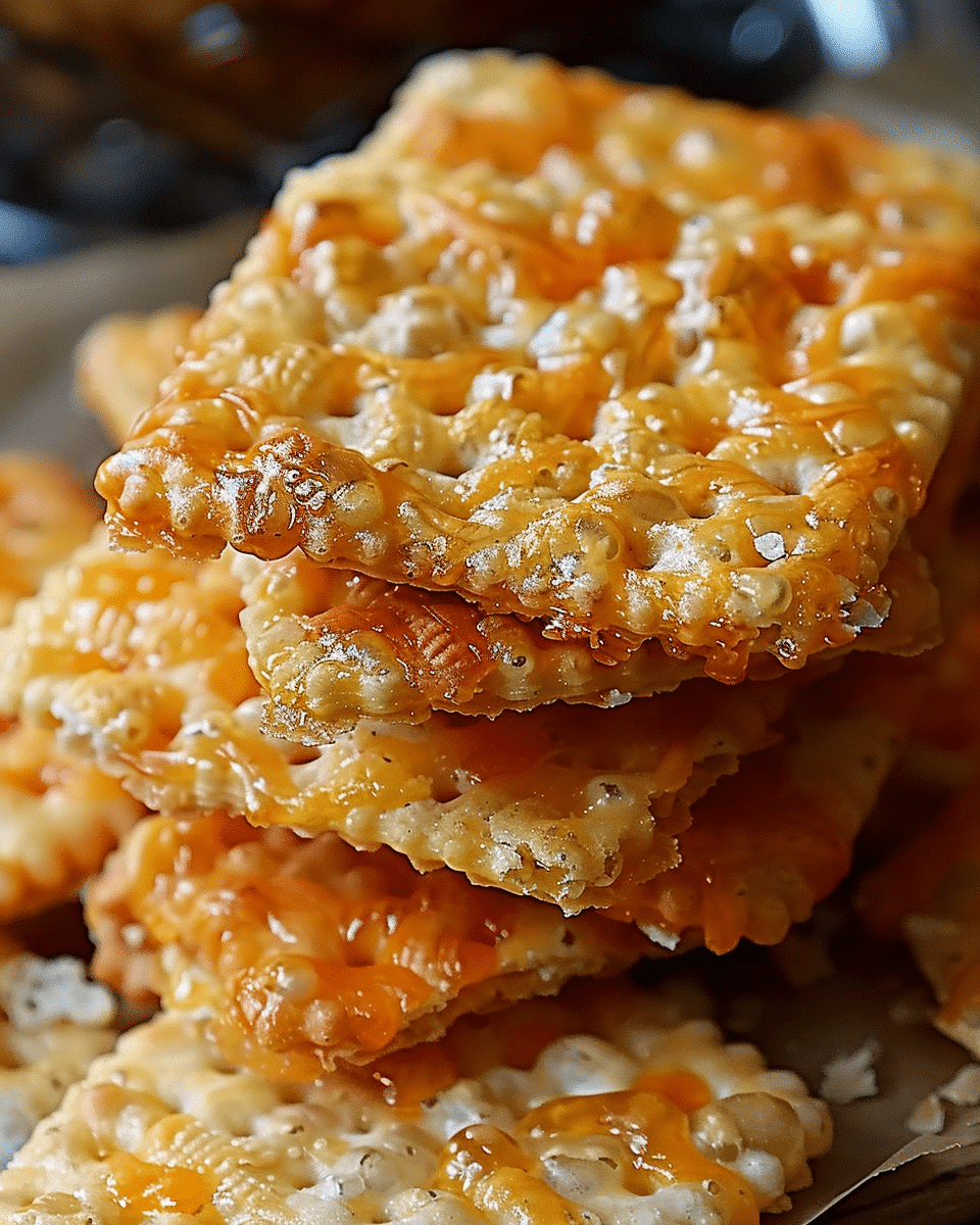 Rice Krispie Cheddar Crackers