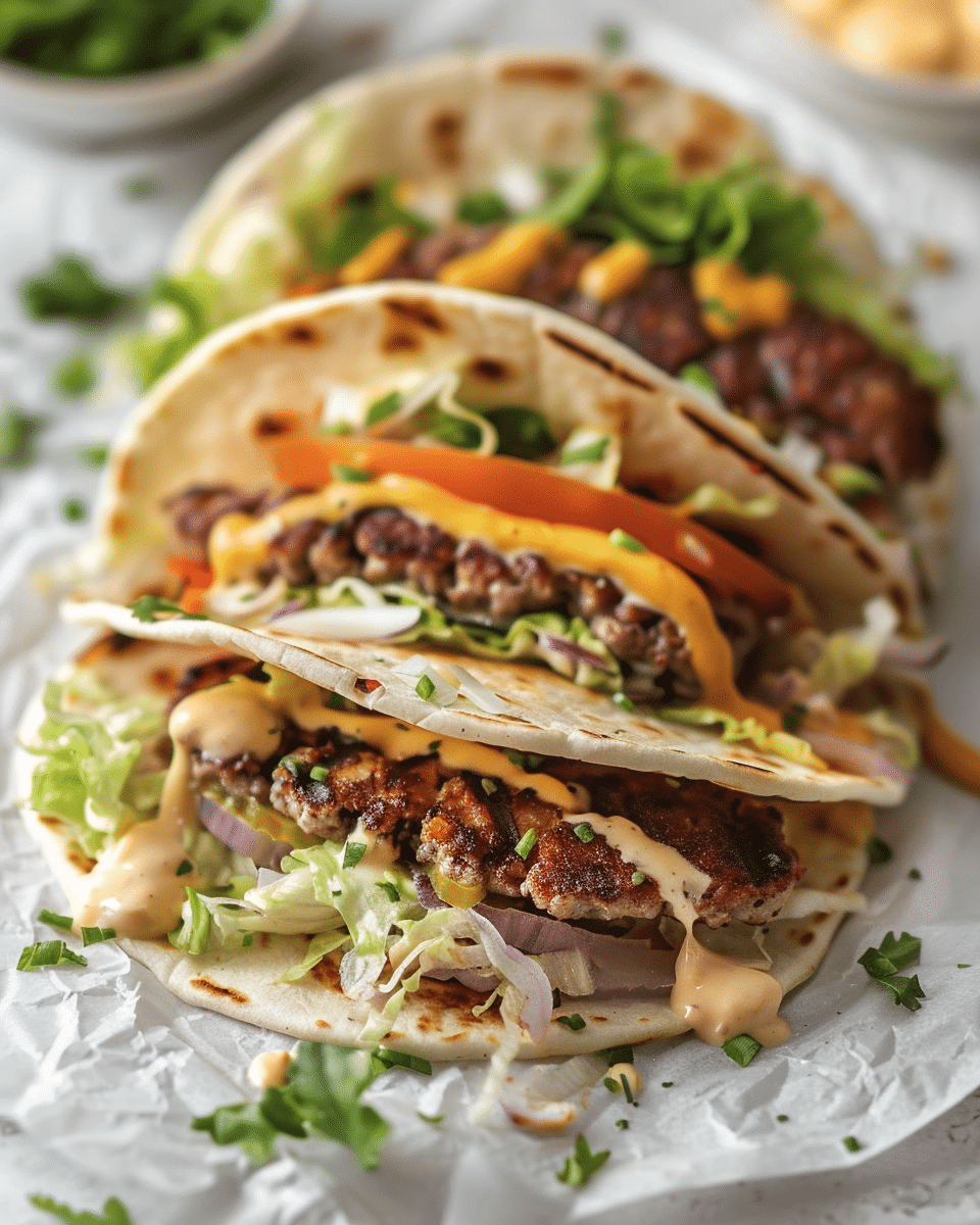 Smash Burger Tacos