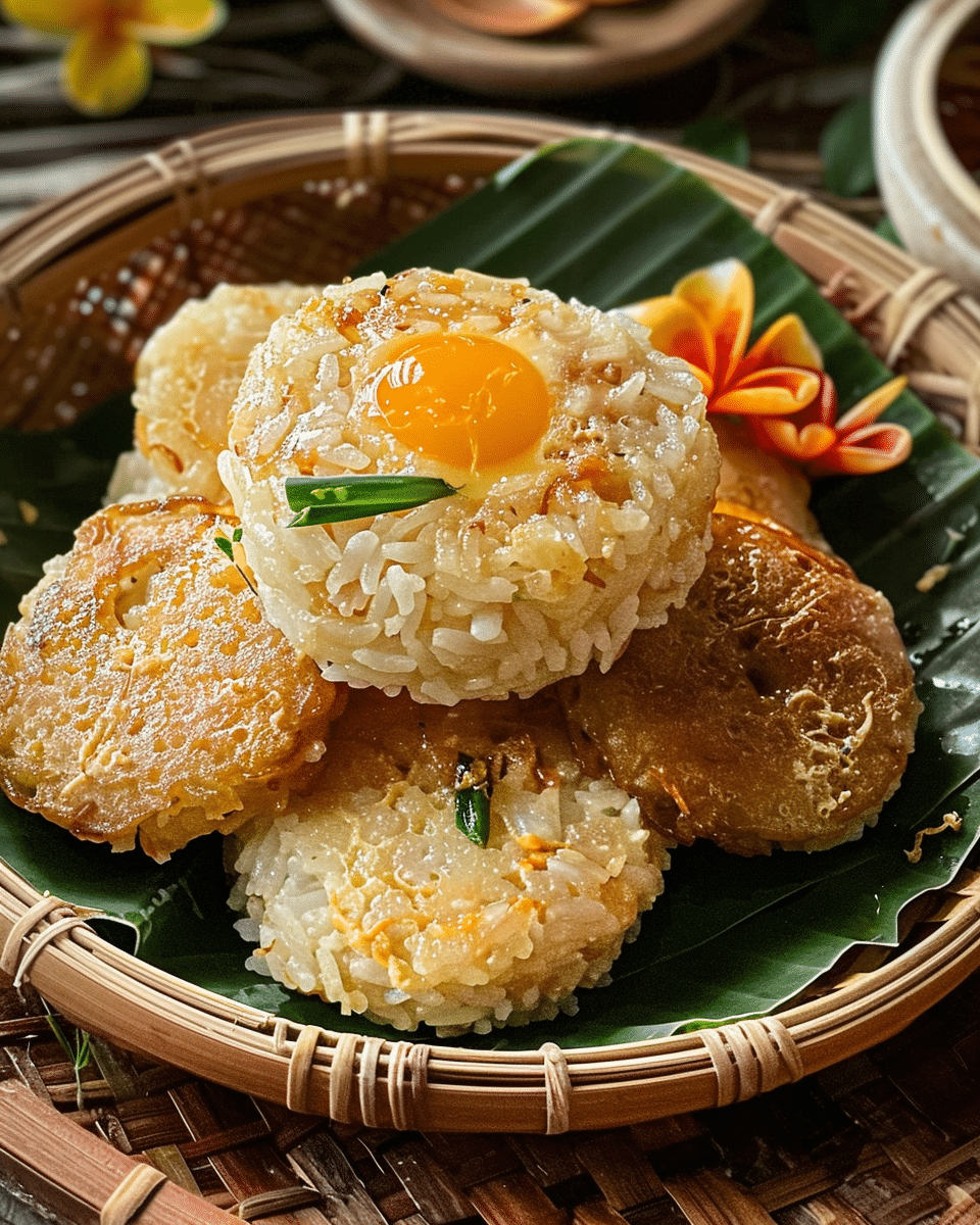 Khao Jee (Sticky Rice With Egg)