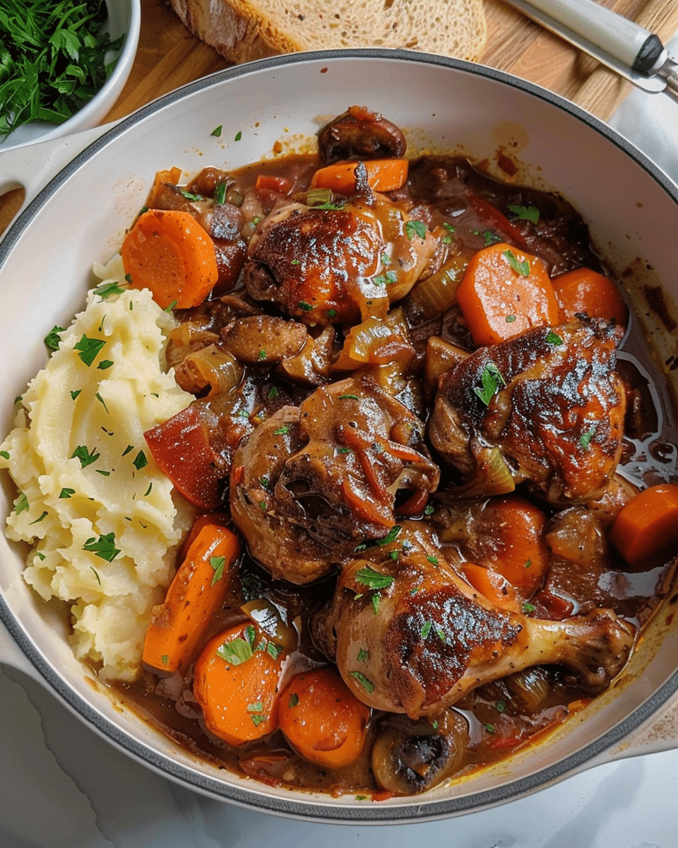 Tender Braised Chicken in Rich Red Sauce
