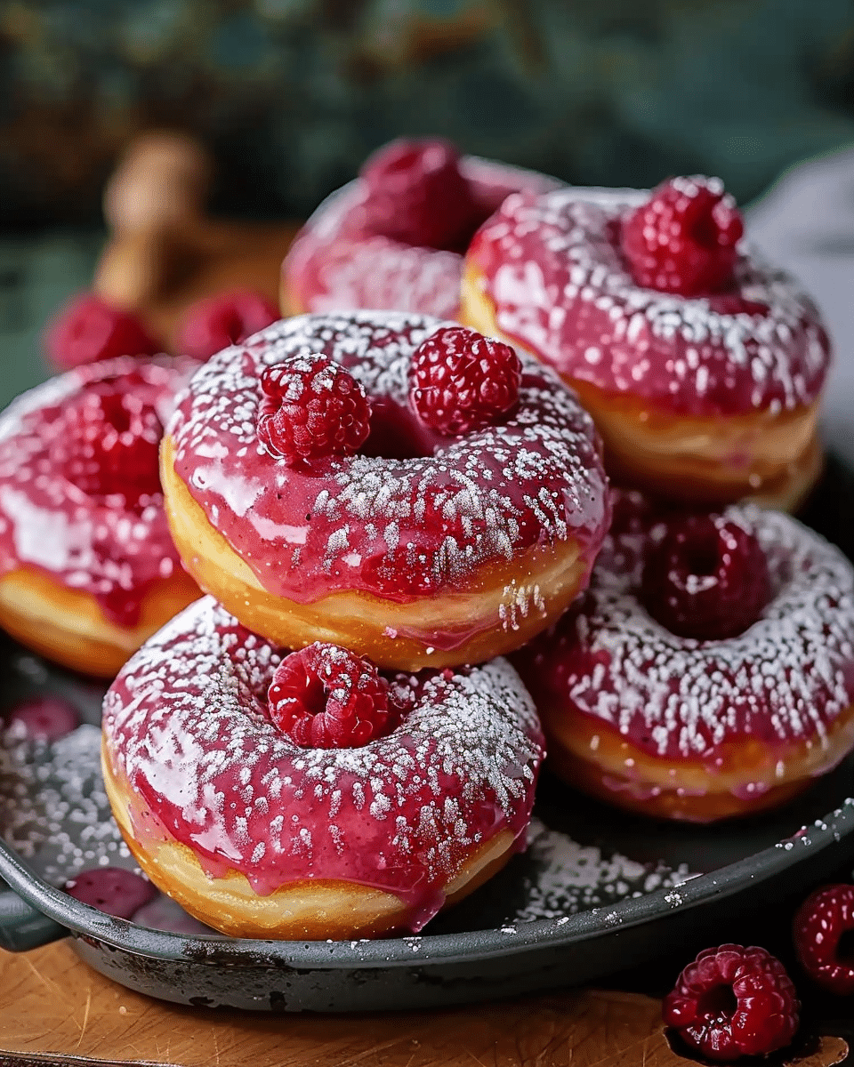 Baked Raspberry Donuts