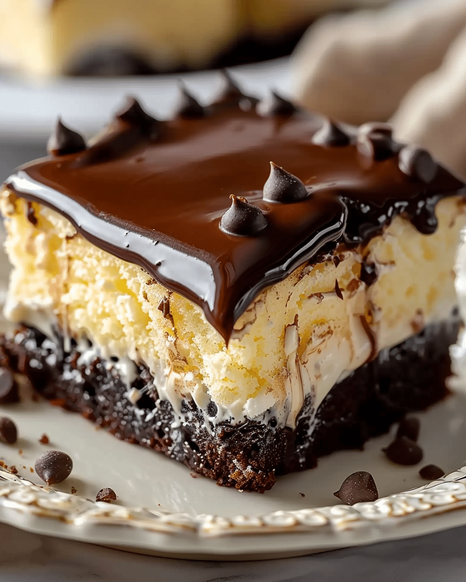 Boston Cream Poke Cake