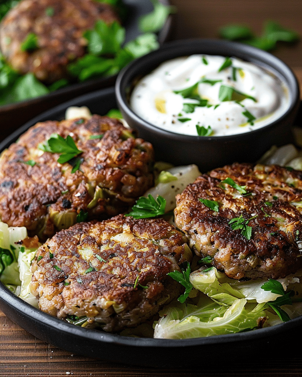Cabbage and Ground Beef Patties