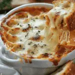 Cheesy Garlic Bread Lasagna Soup