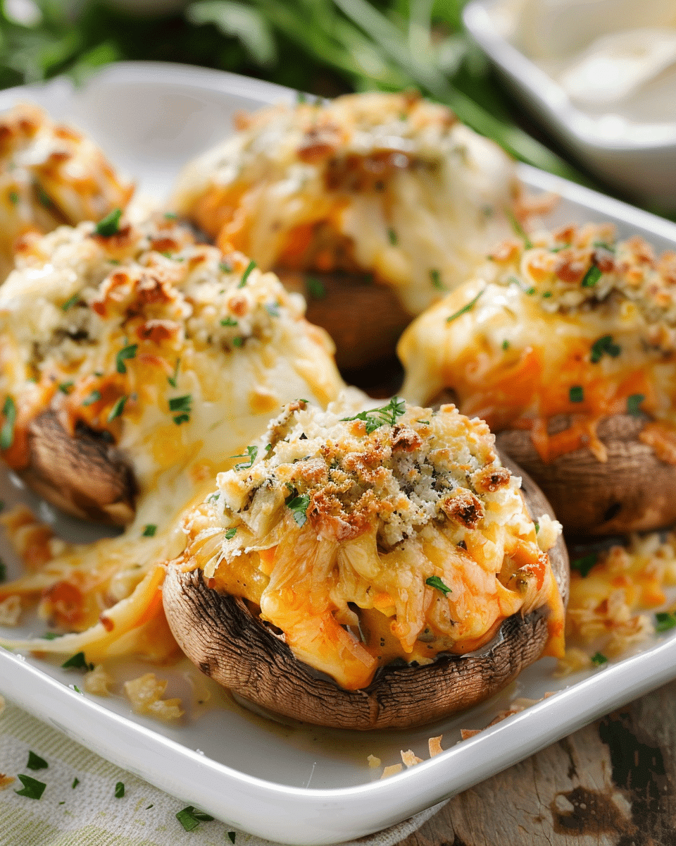 Cheesy Stuffed Mushrooms Recipe