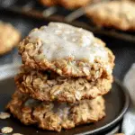 Chewy Chai Oatmeal Cookies with Maple Glaze