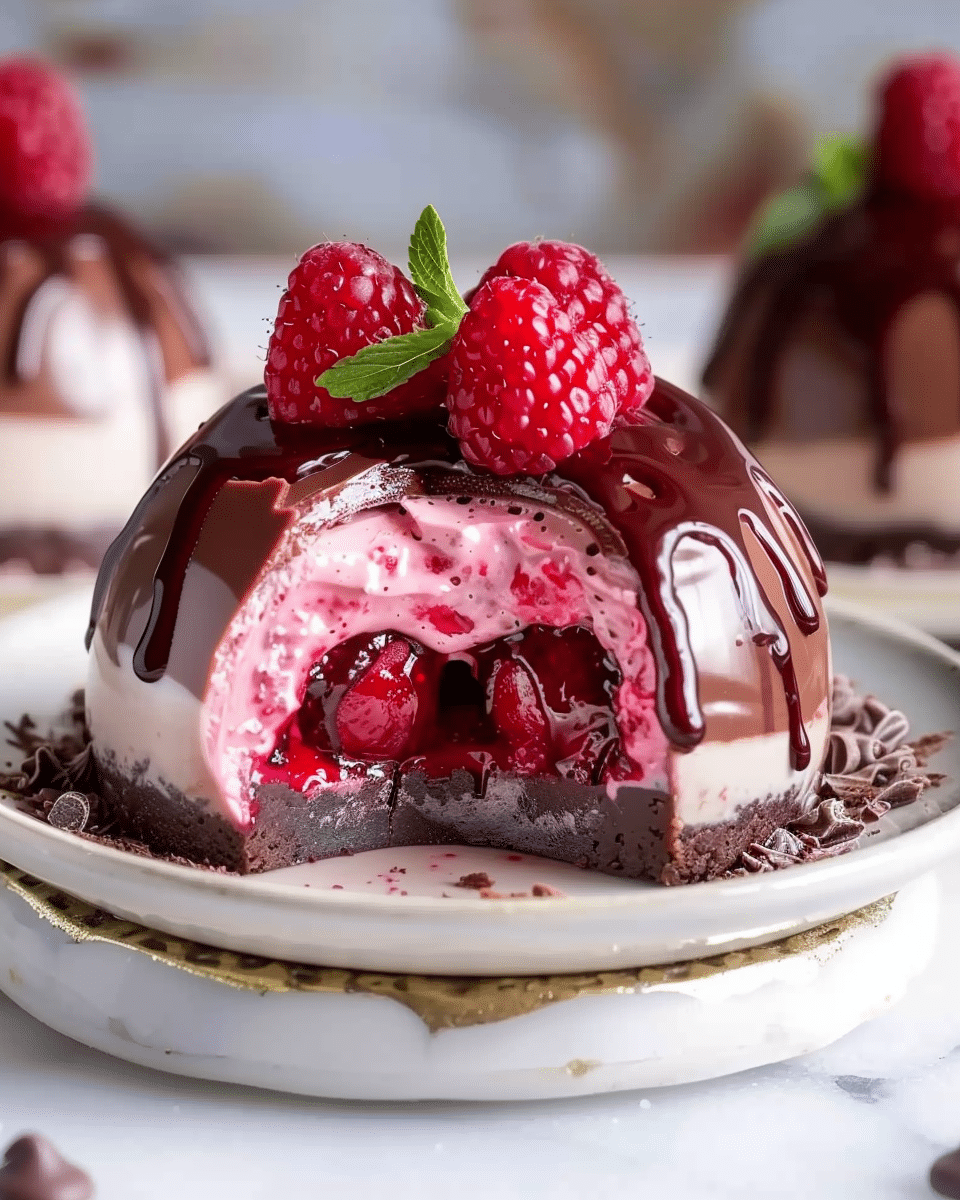 Chocolate Raspberry Cheesecake Domes: A Luxurious Dessert Experience