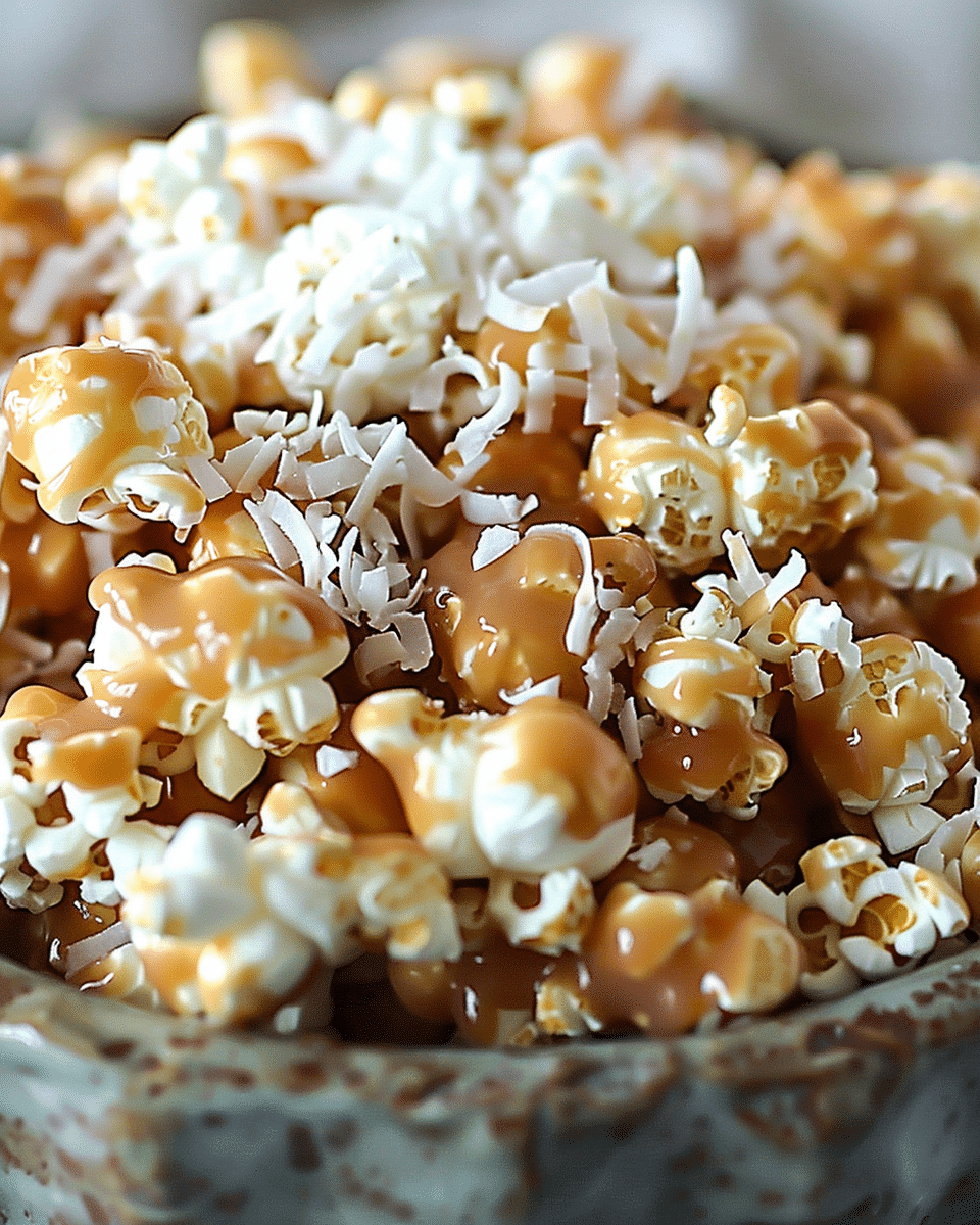 Coconut Caramel Popcorn: A Sweet, Tropical Snack
