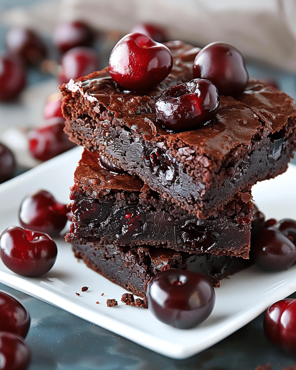 Delicious Roasted Cherry Brownies