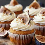 Fig Cupcakes with Honey Cream Cheese Frosting