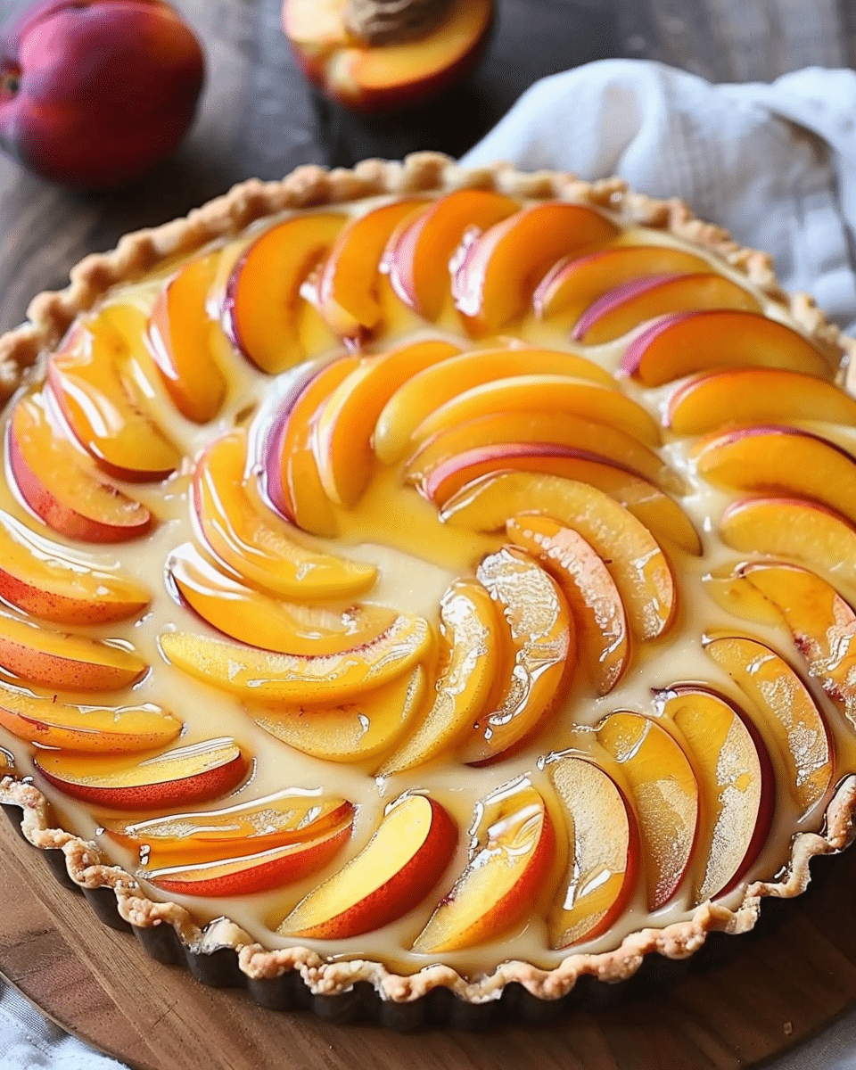 Fresh Nectarine Tart with Honey Glaze