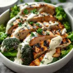 Grilled Chicken & Broccoli Bowls with Creamy Garlic Sauce: A Wholesome, Flavorful Meal